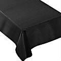 Amscan Metallic Fabric Table Cover, 60" x 104", Black