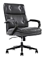 Serta® SitTrue™ Belterra Faux Leather Mid-Back Manager Chair, Black