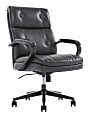 Serta® SitTrue™ Belterra Faux Leather Mid-Back Manager Office Chair, Black 1 thumbnail image