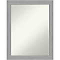 Amanti Art Non-Beveled Rectangle Framed Bathroom Wall Mirror, 27-1/2” x 21-1/2”, Brushed Nickel 1 thumbnail image