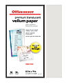 Office Depot® Brand Premium Translucent Vellum Paper, 8 1/2" x 11", 30 LB., Pack of 50 Sheets 1 thumbnail image