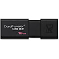 Kingston® DataTraveler® 100 G3 USB 3.0 Flash Drive, 16GB, Black
