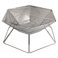 Brentwood® Stainless Steel Portable Folding Charcoal BBQ Grill and Outdoor Fire Pit with Carry Bag, 20-In., BB-6X20SS 1 thumbnail image