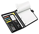 Office Depot® Brand Padfolio With Magnetic Closure And Calculator, 11 1/10"H x 10 1/2"W x 1 3/10"D, Black 1 thumbnail image
