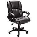 Realspace® Caldina II Bonded Leather Mid-Back Chair, Black 1 thumbnail image
