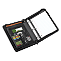 FORAY® 3-Ring Padfolio With File Pocket, Black 1 thumbnail image