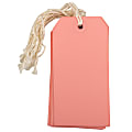 JAM Paper® Gift Tags, 4 3/4" x 2 3/8", Pink, Pack Of 10