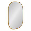 Uniek Kate And Laurel Caskill Decorative Oval Mirror, 35-1/2”H x 23-3/4”W x 3/4”D, Gold