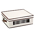 Honey-Can-Do Canvas Dinnerware Storage Box, Large Size, Brown/Natural 1 thumbnail image