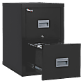FireKing® Patriot 25"D Vertical 2-Drawer Fireproof File Cabinet, Metal, Black, White Glove Delivery 1 thumbnail image