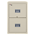 FireKing® Patriot 25"D Vertical 2-Drawer Fireproof File Cabinet, Metal, Parchment, White Glove Delivery 1 thumbnail image