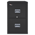 FireKing® Patriot 31-5/8"D Vertical 2-Drawer Letter-Size Fireproof File Cabinet, Metal, Black, White Glove Delivery