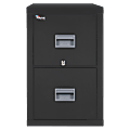 FireKing® Patriot 31-5/8"D Vertical 2-Drawer Letter-Size File Cabinet, Metal, Black, White Glove Delivery