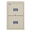 FireKing® Patriot 31-5/8"D Vertical 2-Drawer Letter-Size Fireproof File Cabinet, Metal, Parchment, White Glove Delivery 1 thumbnail image