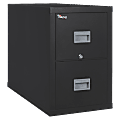 FireKing® Patriot 31-5/8"D Vertical 2-Drawer File Cabinet, Metal, Black, White Glove Delivery