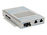 Omnitron OmniConverter GPoE/S - Fiber media converter - GigE - 10Base-T, 100Base-FX, 100Base-TX, 1000Base-T, 1000Base-X - RJ-45 / ST multi-mode - up to 1800 ft - 850 nm