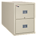 FireKing® Patriot 31-5/8"D Vertical 2-Drawer Fireproof File Cabinet, Metal, Parchment, White Glove Delivery 1 thumbnail image