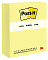 Post-it Notes, 3 in x 5 in, 12 Pads, 100 Sheets/Pad, Clean Removal, Canary Yellow
