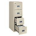 FireKing® Patriot 17-3/4"D Vertical 4-Drawer Fireproof File Cabinet, Metal, Parchment, White Glove Delivery 1 thumbnail image