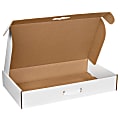 Partners Brand Corrugated Carrying Cases, 24" x 14" x 4", White, Pack Of 10