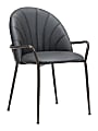 Zuo Modern Kurt Fabric Dining Accent Chairs, Gray, Set Of 2 Chairs