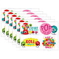 Eureka Jumbo Scented Stickers, Bubblegum, 12 Stickers Per Pack, Set Of 6 Packs