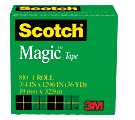 Scotch Magic Tape, Invisible, 3/4 in x 1296 in, 1 Tape Roll, Clear, Home Office and School Supplies