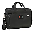 Denco Sports Luggage Expandable Briefcase With 13" Laptop Pocket, Miami Hurricanes, Black