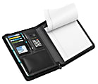 Office Depot® Brand Leather Padfolio, Zipper Closure, Black 1 thumbnail image