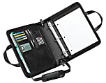 Office Depot® Brand Vinyl Padfolio With Shoulder Strap, Black/Red 1 thumbnail image