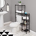 Honey Can Do Over-The-Toilet Bathroom Space Saver, 51-5/8”H x 9-1/8”W x 32-7/16”D, Black 1 thumbnail image