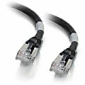 C2G 1ft Cat6 Snagless Shielded (STP) Ethernet Cable - Cat6 Network Patch Cable - Black - Category 6 for Network Device - RJ-45 Male - RJ-45 Male - Shielded - 1ft - Black