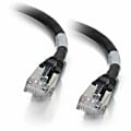 C2G-1ft Cat6 Snagless Shielded (STP) Network Patch Cable - Black - Category 6 for Network Device - RJ-45 Male - RJ-45 Male - Shielded - 1ft - Black 1 thumbnail image