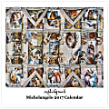 Retrospect Monthly Square Wall Calendar, 12 1/4" x 12", Michelangelo, January to December 2017