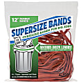 Alliance Rubber SuperSize Bands™, 12" x 1/4", Red, Bag Of 18