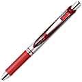 Pentel® EnerGel® RTX Liquid Gel Pen, Medium Point, 0.7 mm, Silver Barrel, Red Ink 1 thumbnail image