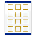 Avery® Print-To-The-Edge Labels With Sure Feed® Technology, S00-DJA-PRWGP10, Square, 2" x 2", Glossy White, Preprinted Gold Beads Design, Pack Of 120 1 thumbnail image