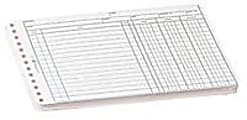 Wilson Jones® Refill Ledger Sheets, 5" x 8 1/2", White, Pack Of 100