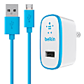 Universal Home Charger with Micro USB ChargeSync Cable, White, Blue