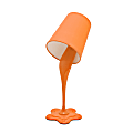 Lumisource Paint Bucket Table Lamp, 8"H, Orange Shade/Orange Base 1 thumbnail image