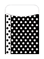 Barker Creek Peel & Stick Library Pockets, 3 1/2" x 5 1/8", Black And White Dots, Pack Of 30