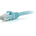 C2G 8ft Cat6a Snagless Unshielded (UTP) Network Patch Ethernet Cable-Aqua - Category 6a for Network Device - RJ-45 Male - RJ-45 Male - 10GBase-T - 8ft - Aqua