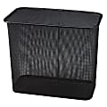 United Receptacle 30% Recycled Steel Mesh Rectangle Wastebasket, 7.5 Gallons, 16" x 14" x 8 1/2", Black