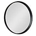 Uniek Kate And Laurel Travis Round Mirror, 25-5/8”H x 25-5/8”W x 1-3/8”D, Black