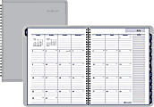 AT-A-GLANCE® Academic Monthly Planner, 9" x 11", 30% Recycled, Charcoal, July 2015–June 2016