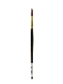Winsor & Newton Galeria Short-Handle Paint Brush, Size 8, Round Bristle, Polyester, Burgundy 1 thumbnail image