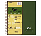 Mead® Grad® 30% Recycled Wirebound Notebook, 8 1/2" x 11", 5 Subjects, College Ruled, 200 Sheets 1 thumbnail image