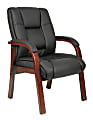 Boss Office Products Aaria Mid-Back Guest Chair, Black/Cherry 1 thumbnail image