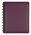 TUL® Discbound Notebook, Letter Size, Leather Cover, Narrow Ruled, 60 Sheets, Purple 1 thumbnail image