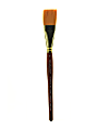 Grumbacher Goldenedge Watercolor Paint Brush, 1", Stroke Bristle, Sable Hair, Dark Red